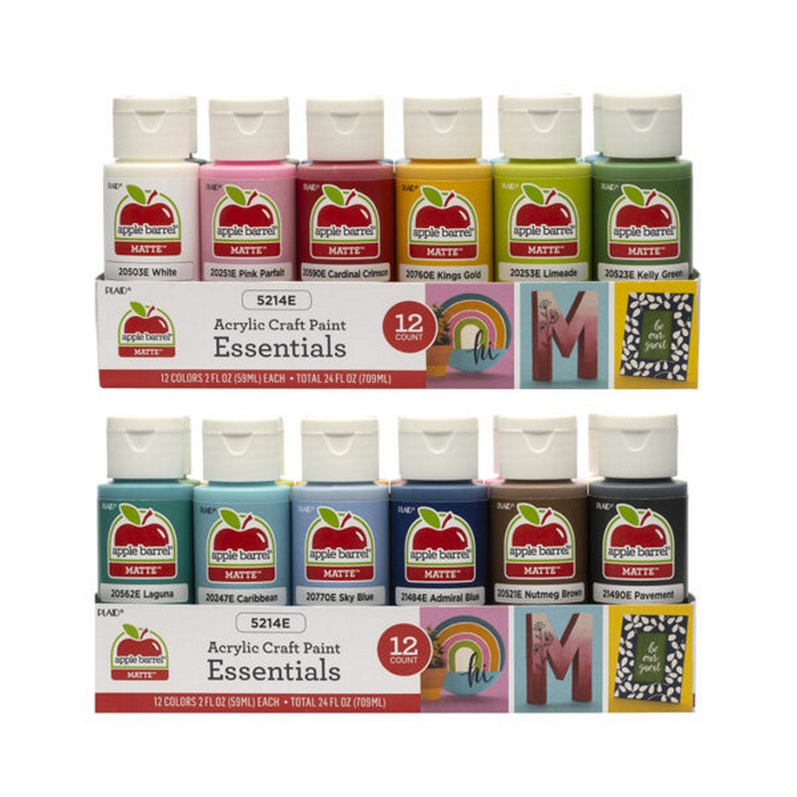 Plaid • Apfelfass-Essentials-Acrylfarben-Vorteilsset, 12er-Pack