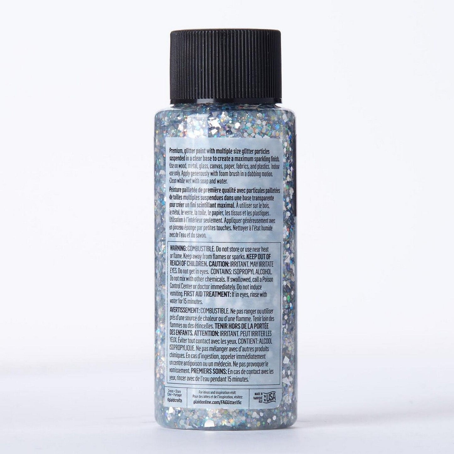 Folkart • glitzernde Farben Silber 59ml