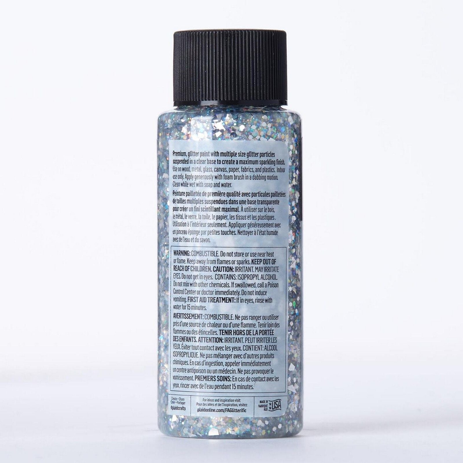Folkart • glitzernde Farben Silber 59ml