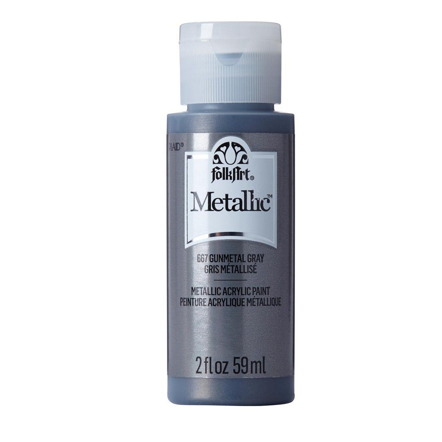 Folkart • Metallic-Acrylfarbe Rotgussgrau 59 ml
