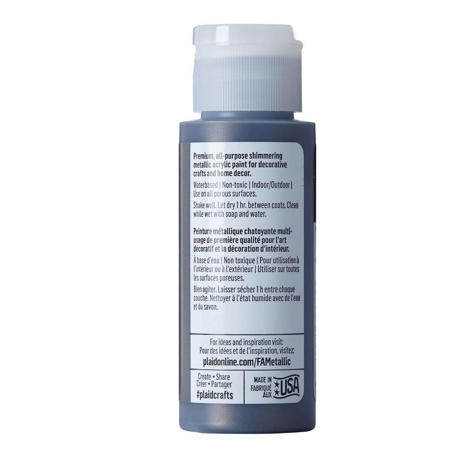 Folkart • Metallic-Acrylfarbe Rotgussgrau 59 ml