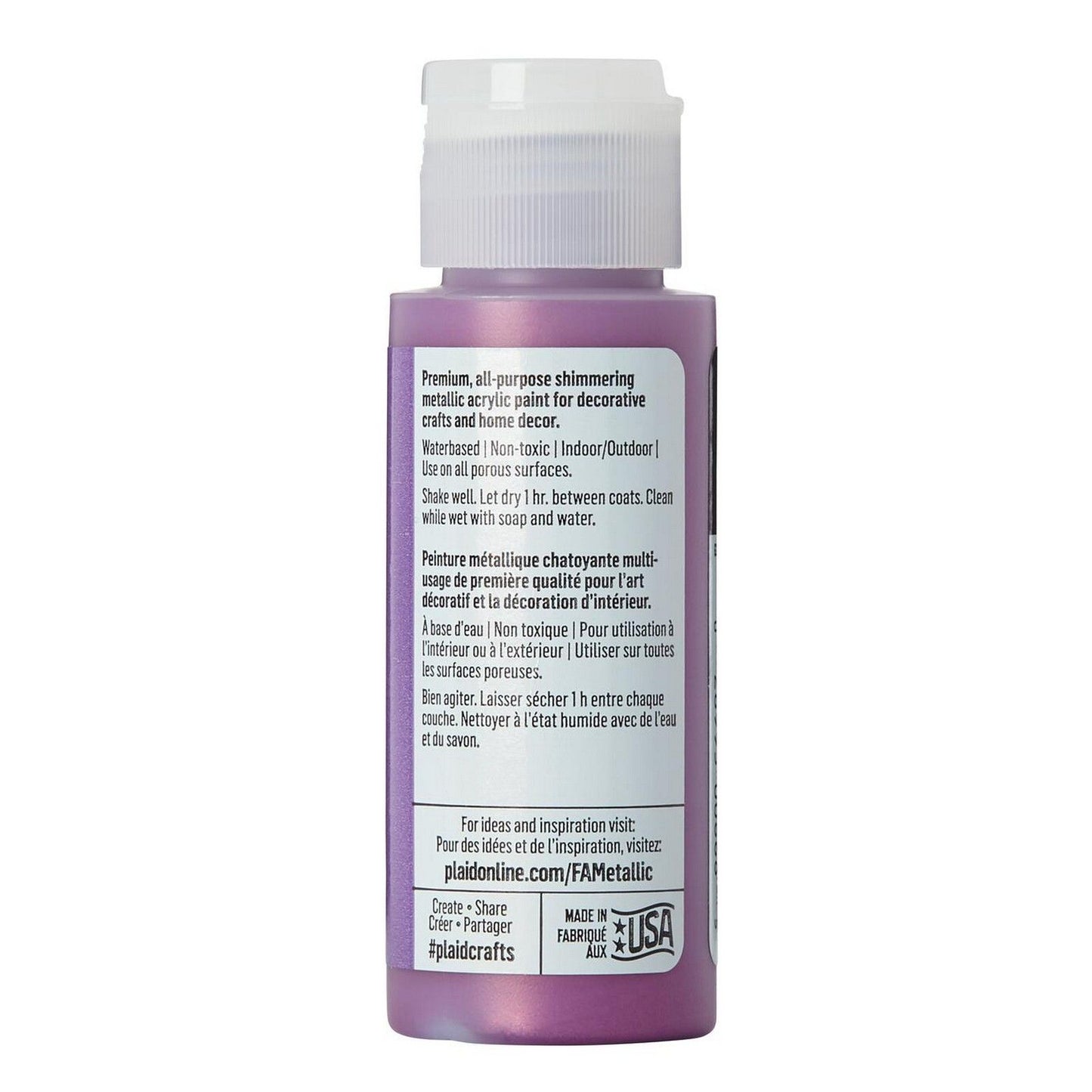 Folkart • Metallic-Acrylfarbe Pflaume 59 ml
