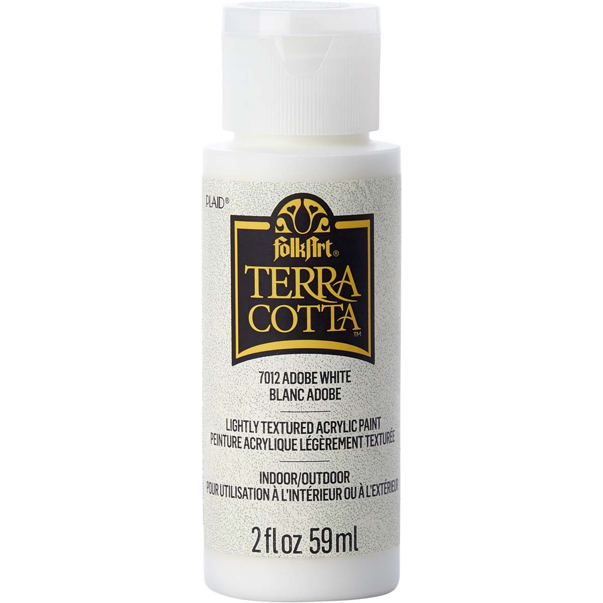 Folkart • Terrakotta-strukturierte Acrylfarbe, 59 ml, Adobe-Weiß