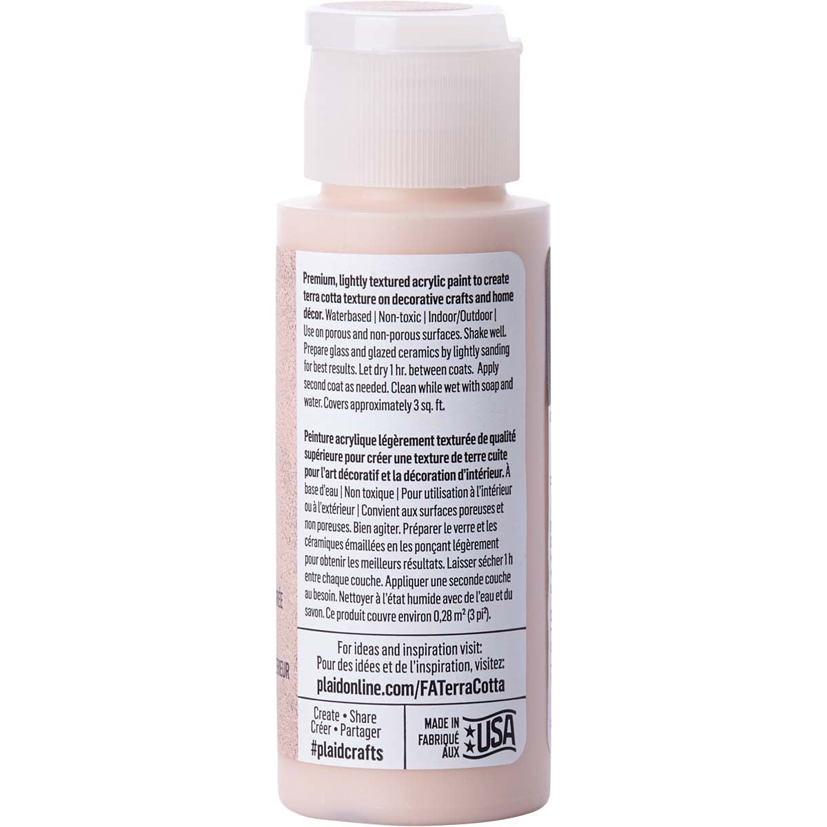 Folkart • Terrakotta-strukturierte Acrylfarbe, 59 ml, Mesa-Rosa
