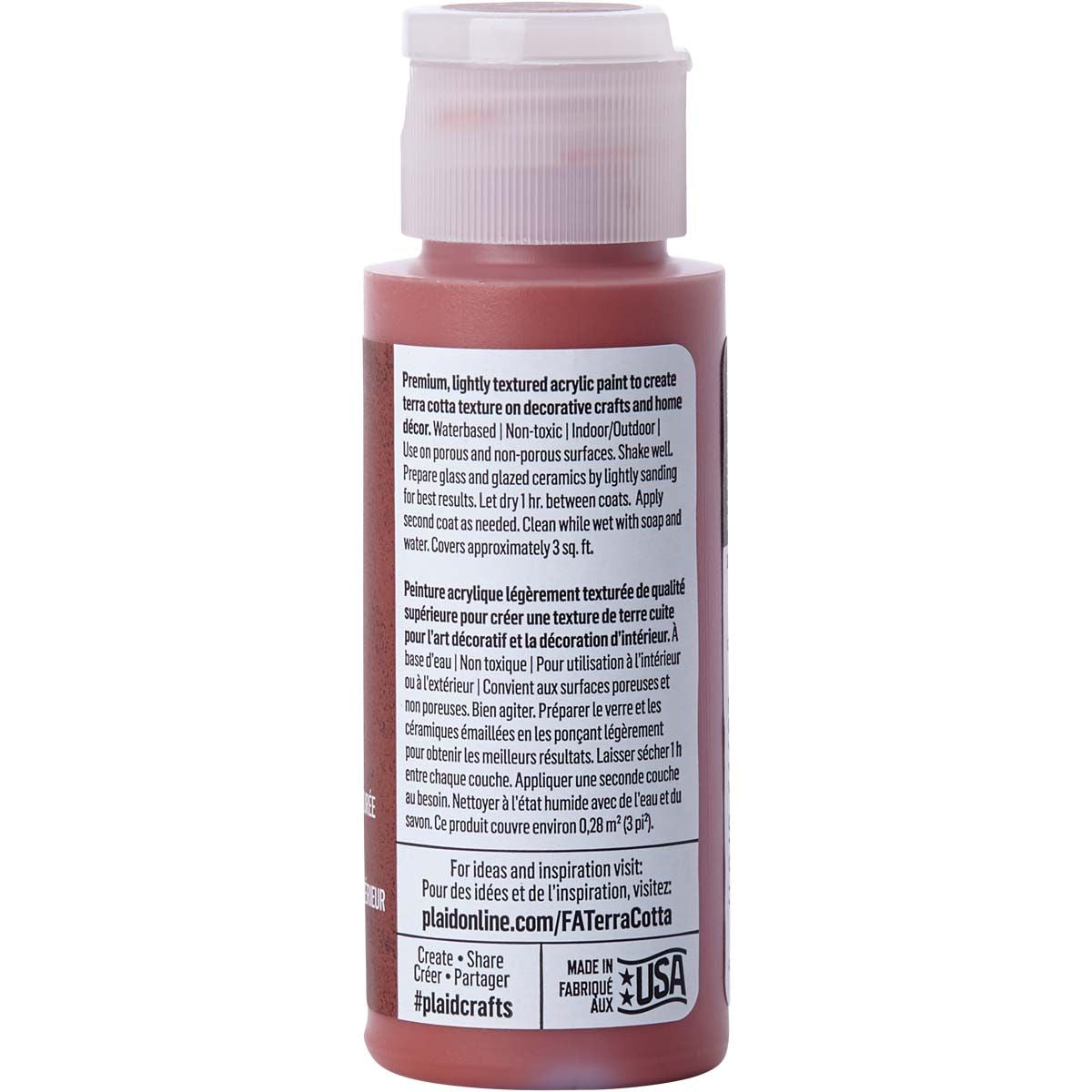 Folkart • Terrakotta-strukturierte Acrylfarbe, 59 ml, roter Ton