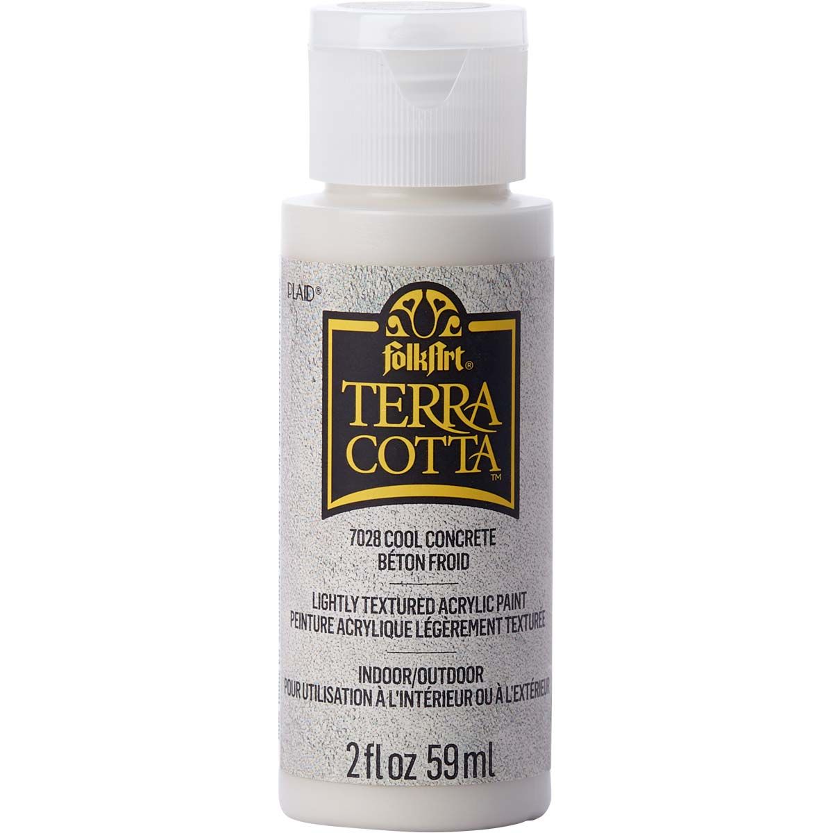 Folkart • Strukturierte Acrylfarbe in Terrakotta, 59 ml, „Cool Concrete“.