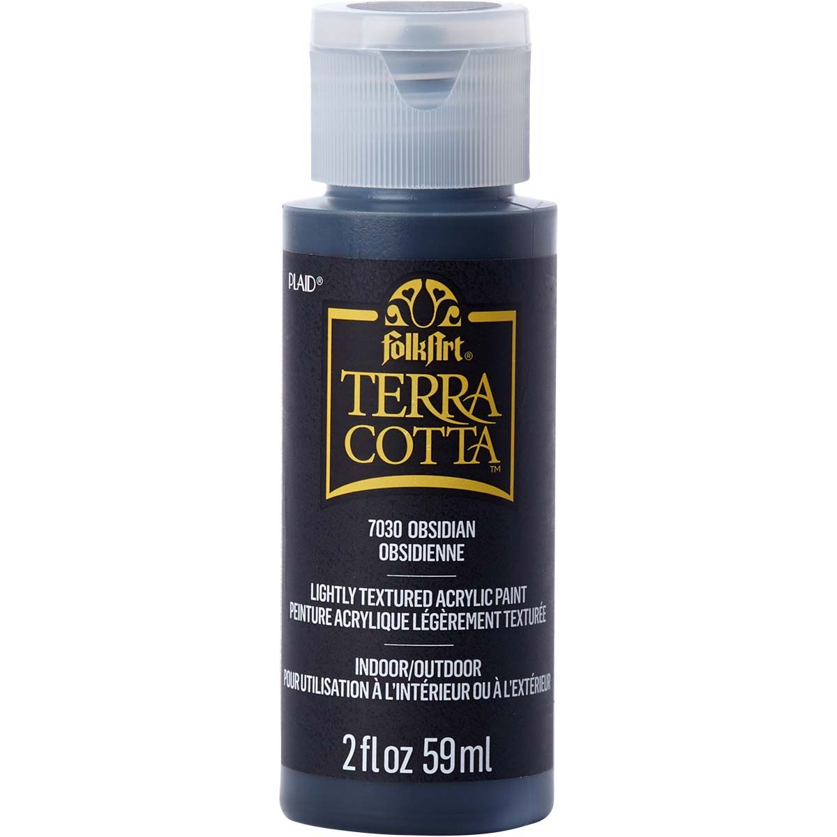 Folkart • Terrakotta-strukturierte Acrylfarbe, 59 ml, Obsidian
