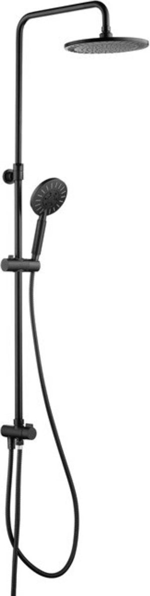 Tiger Tyne Duschset - Regenbrause ø 22,5 cm - Handbrause ø 12 cm - 3 Positionen - Mattschwarz