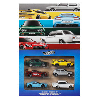 Hot Wheels Spielzeugautos aus Metall – Set mit 6 Fahrzeugen im Euro-Stil