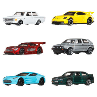 Hot Wheels Spielzeugautos aus Metall – Set mit 6 Fahrzeugen im Euro-Stil
