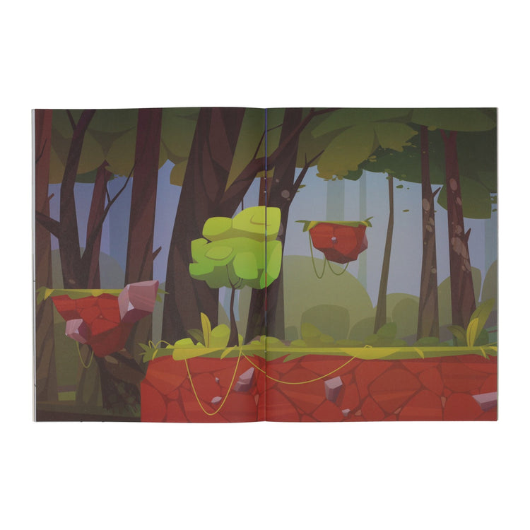 Farbe und Aufkleberbuch Fantasie