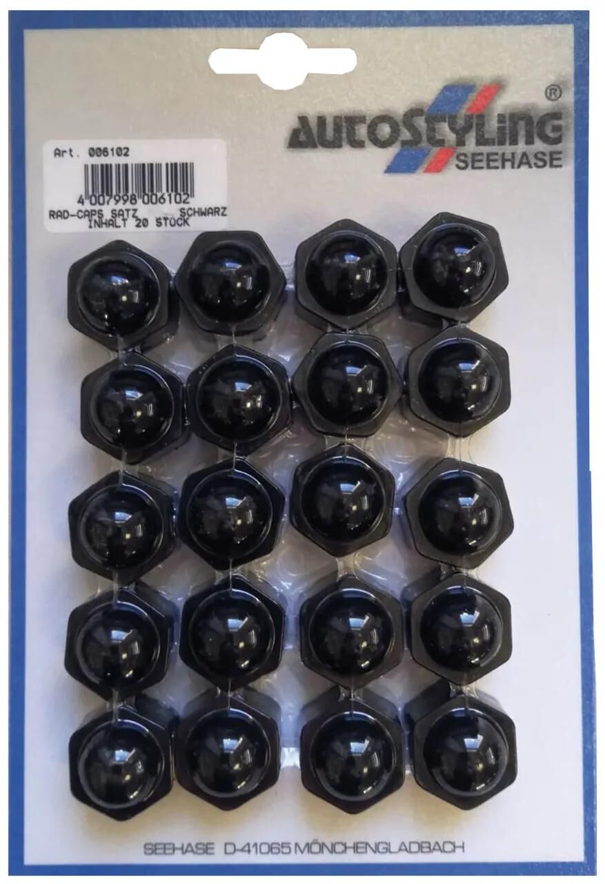 Autostyling Seehase Rad Caps 19 mm SB Schwarz 05