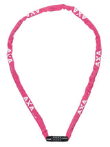Axa Kettenschloss starr RCC Code 120x3,5 mit Polyesterüberzug – rosa - afbeelding 2