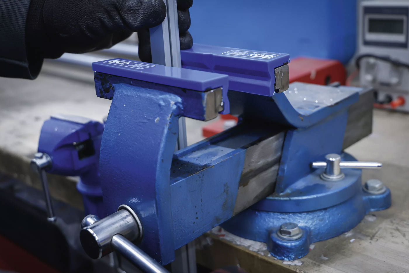 BGS Technic Kunststoff-Schraubstock-Schutzbacken, Breite 125 mm, 2 Stk.