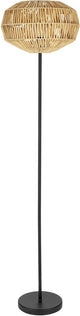 Eglo Sheldon Stehleuchte – E27 – 153,5 cm – Schwarz Naturbraun – Papier