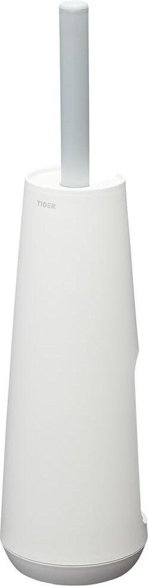 Tiger Tess - Toilettenbürste mit Halter - freistehend - mit Swoop®-Bürste flexibel - weiß hellgrau