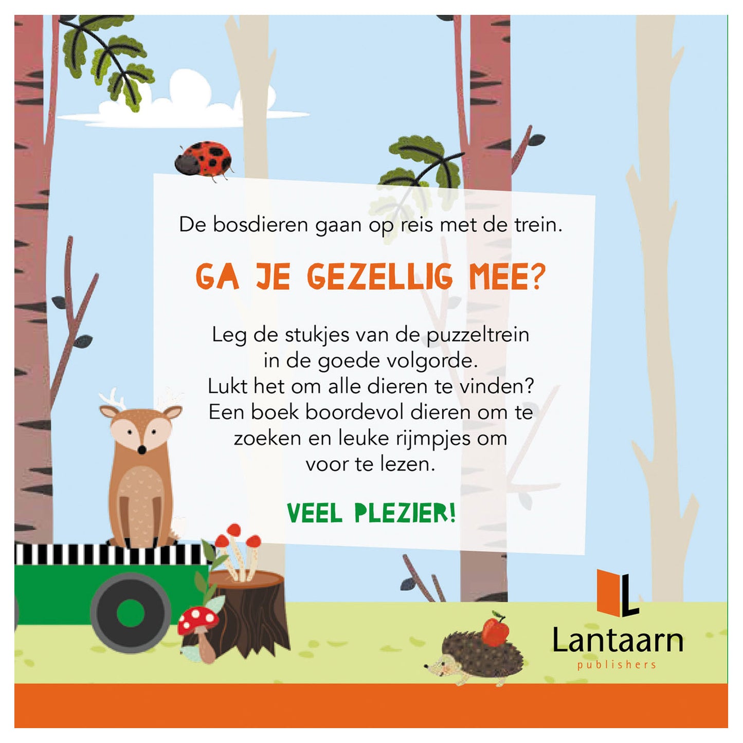 Lantern -Verlag Buch- und Puzzle -Zug -Waldtiere