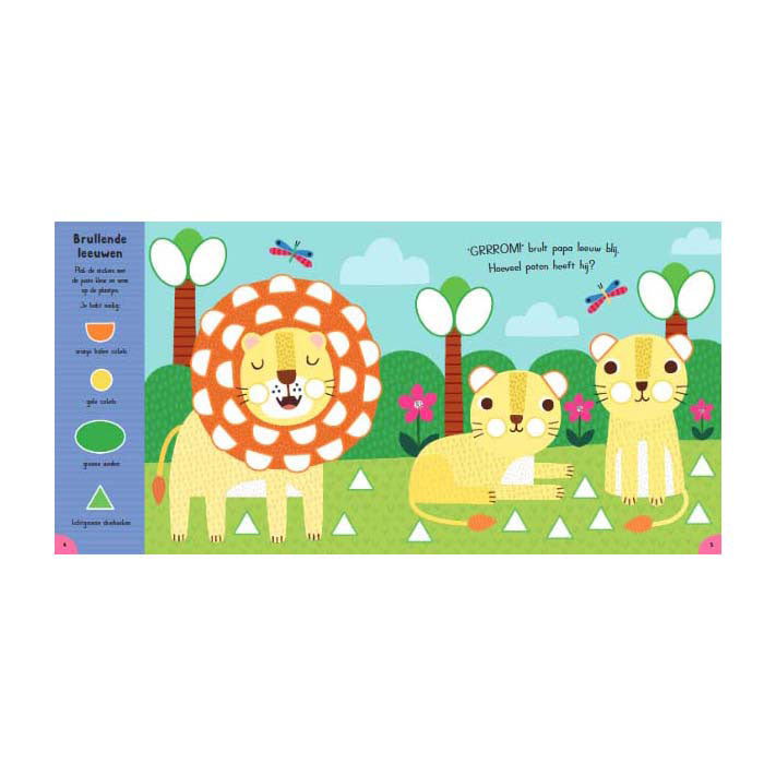 Laternenverleger suchen und einfügen – im Dschungel-Stickerbuch