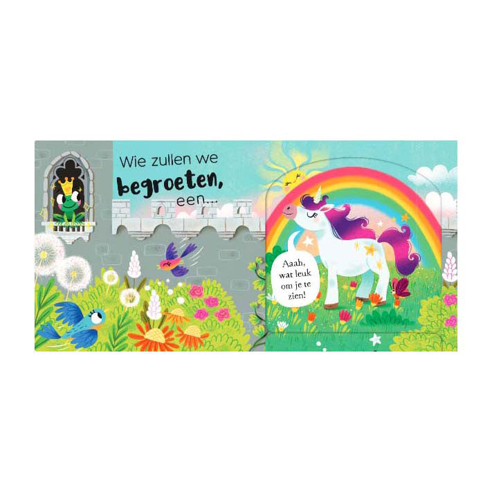 Laternenverleger kitzeln und kitzeln ein Einhorn
