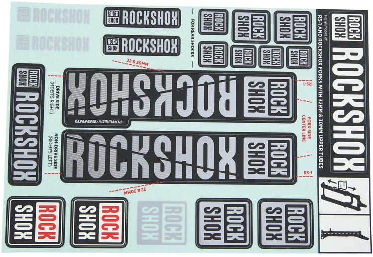 Rockshox Decal Set Grau
