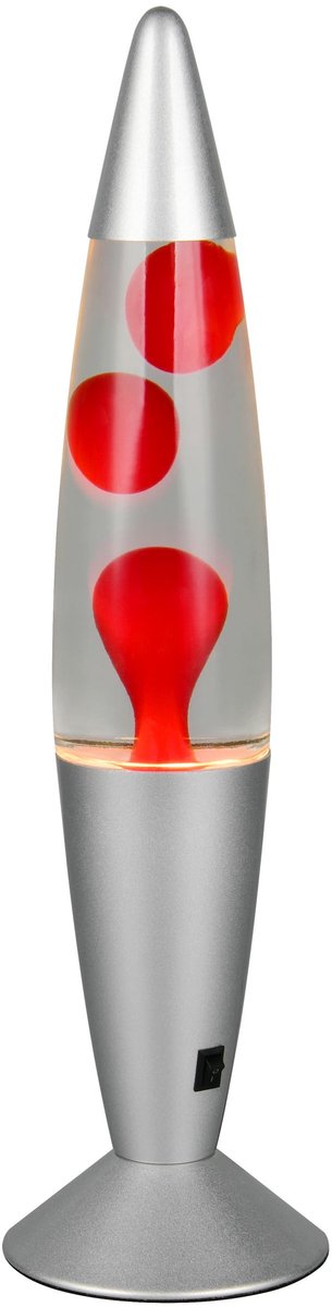 Rl lebe deine Lichtrealität Vesuv - Lavalampe - transparent klar - inkl. 1x SMD 21 W - rote Lava