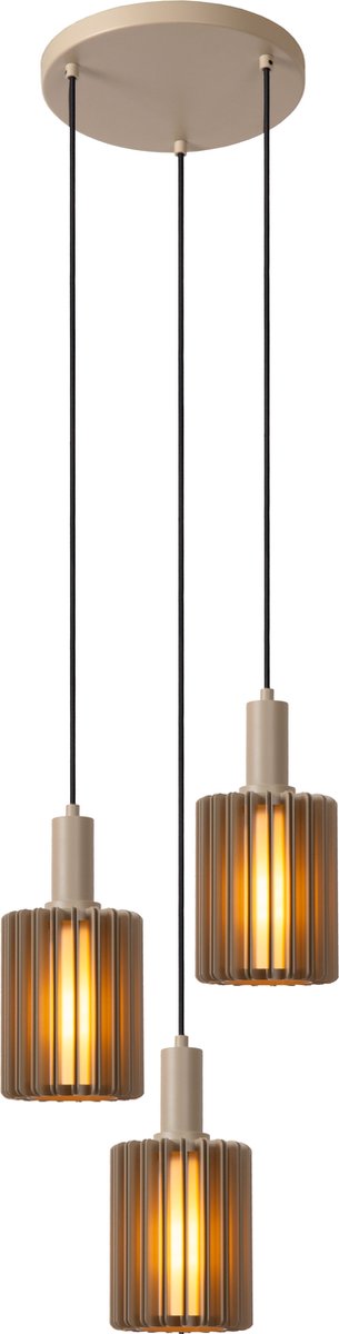 Lucide Lambres - Hängelampe - 3xe27 - Taupe