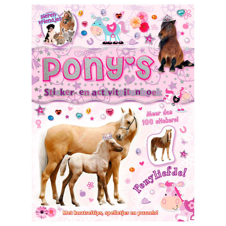 Rebo Publishers Animal Friends Ponys Stickten Activity Book