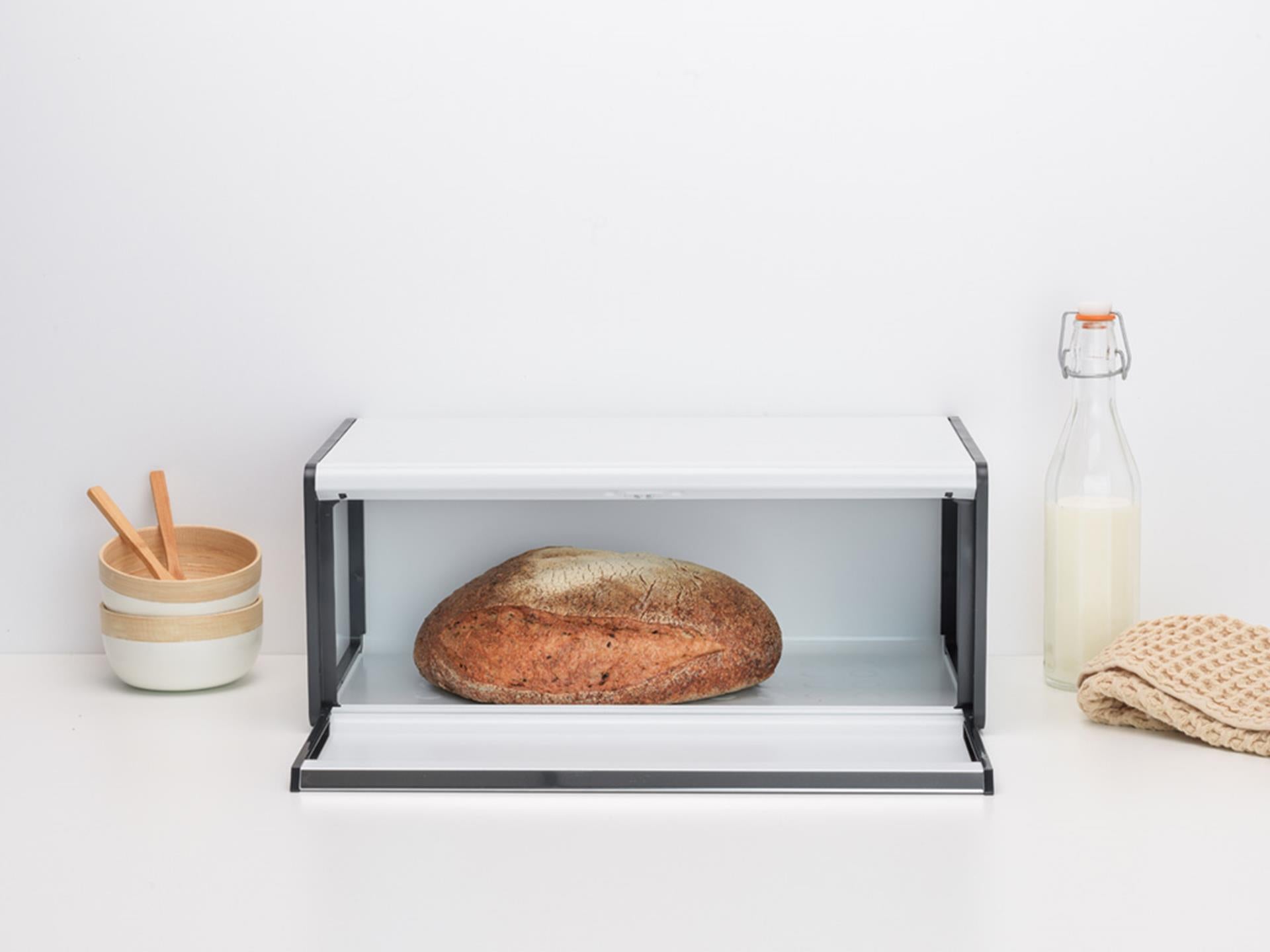 Brabantia Brotkasten mit Klappdeckel, weiß