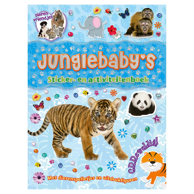 Rebo Publishers Animal Friends Junglebabies Stickeren Aktivitätsbuch