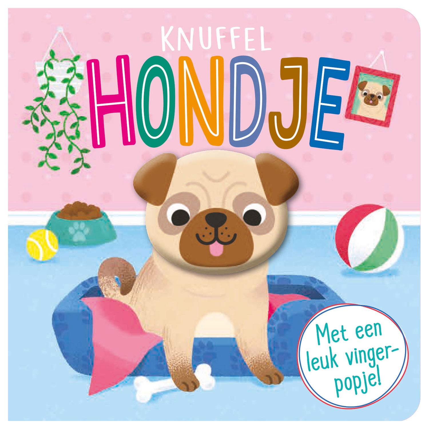 Fingerpop -Buch kuschelumarmend Hund