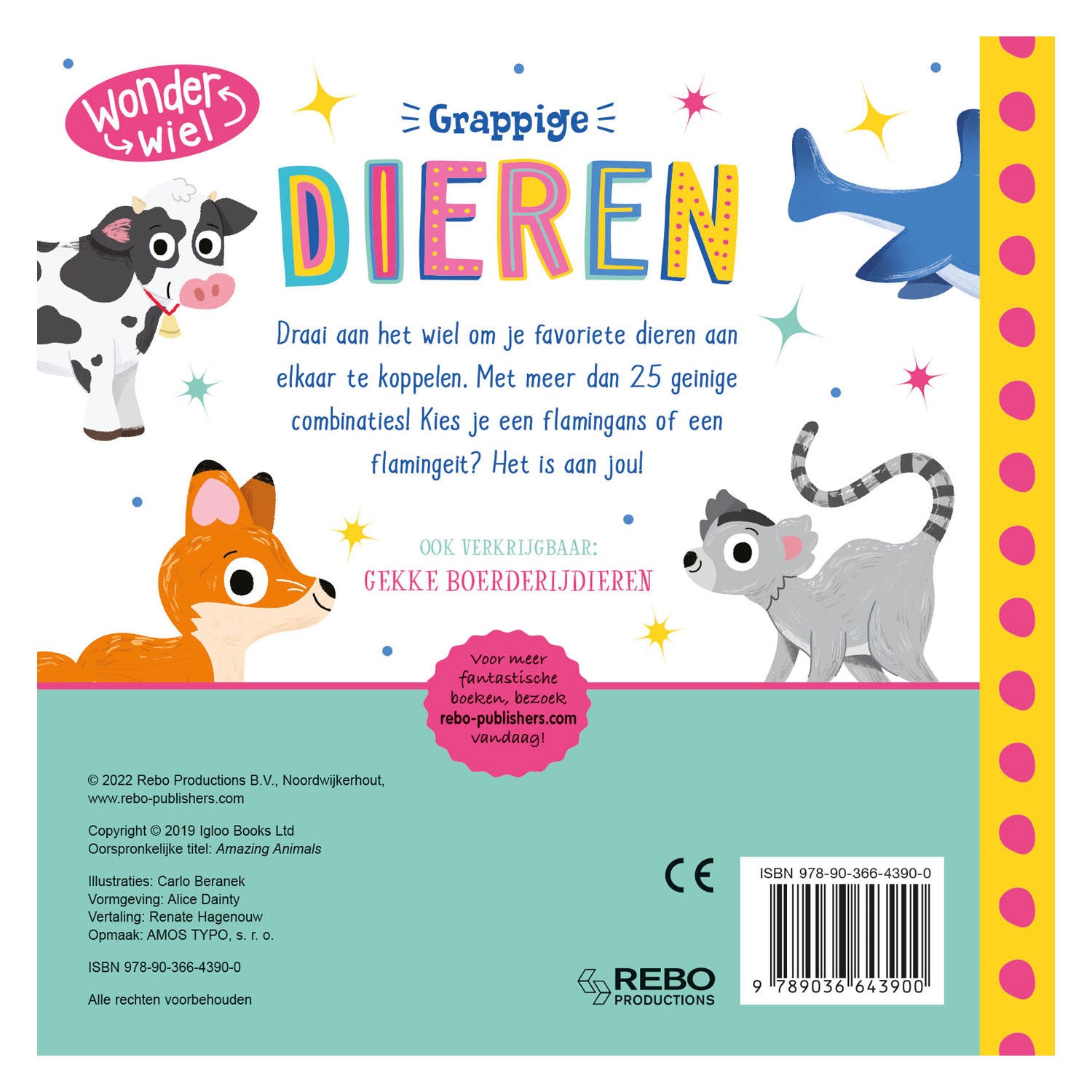 Rebo Publishers Funny Animals Wonderwiel neu