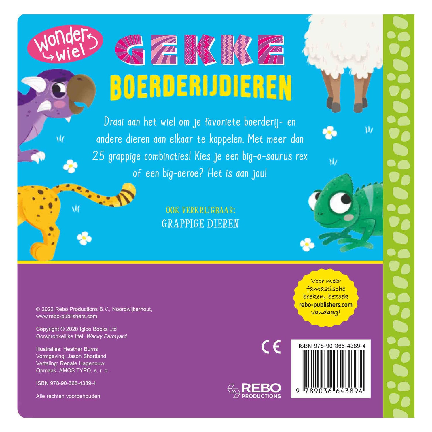 Rebo Publishers Crazy Farm Animals Wonderwiel