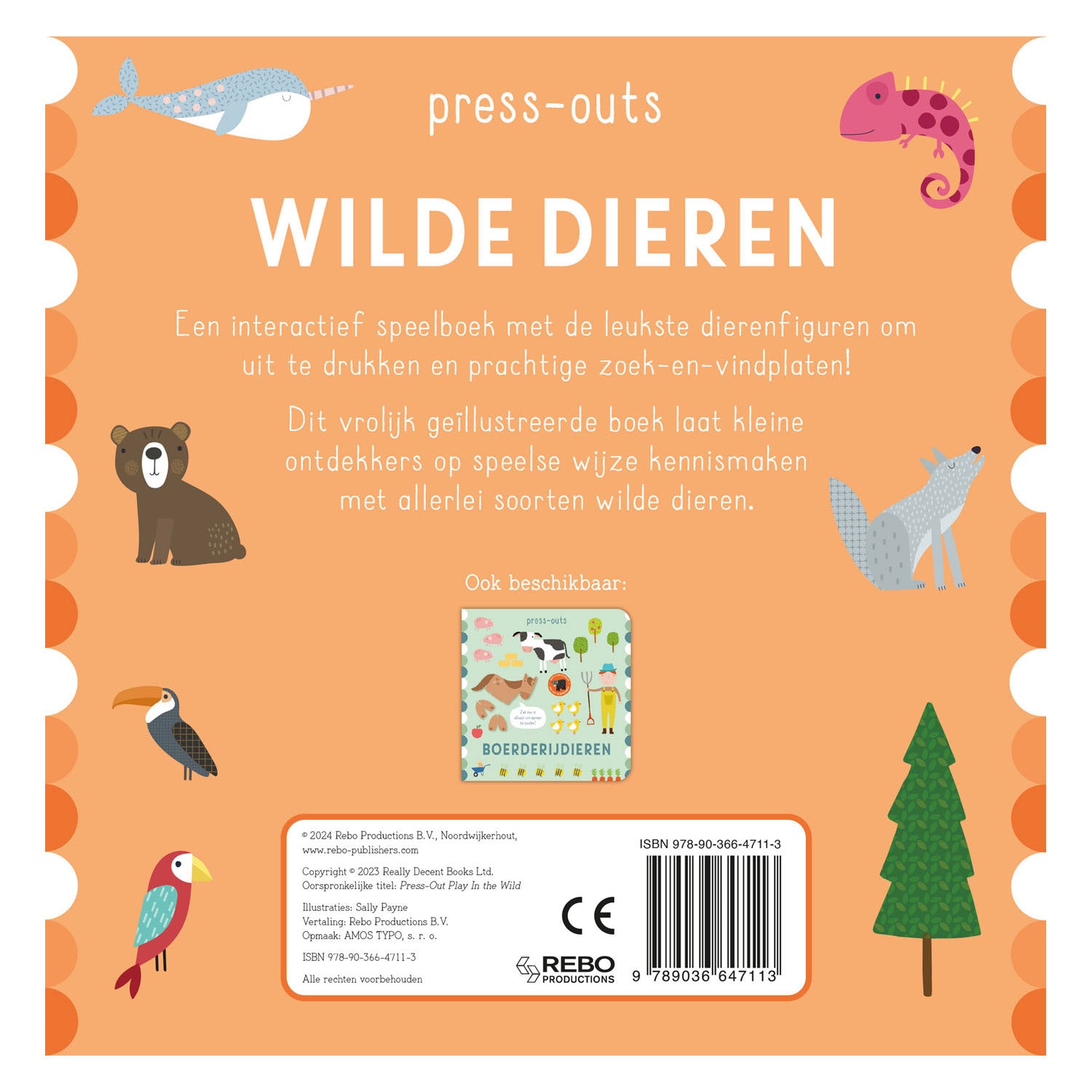 Rebo Publishers Cardboard Book Presses-Outs Wild Diereen