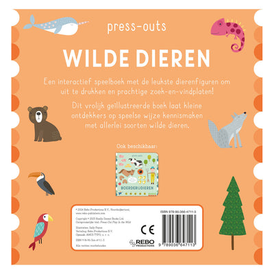 Rebo Publishers Cardboard Book Presses-Outs Wild Diereen