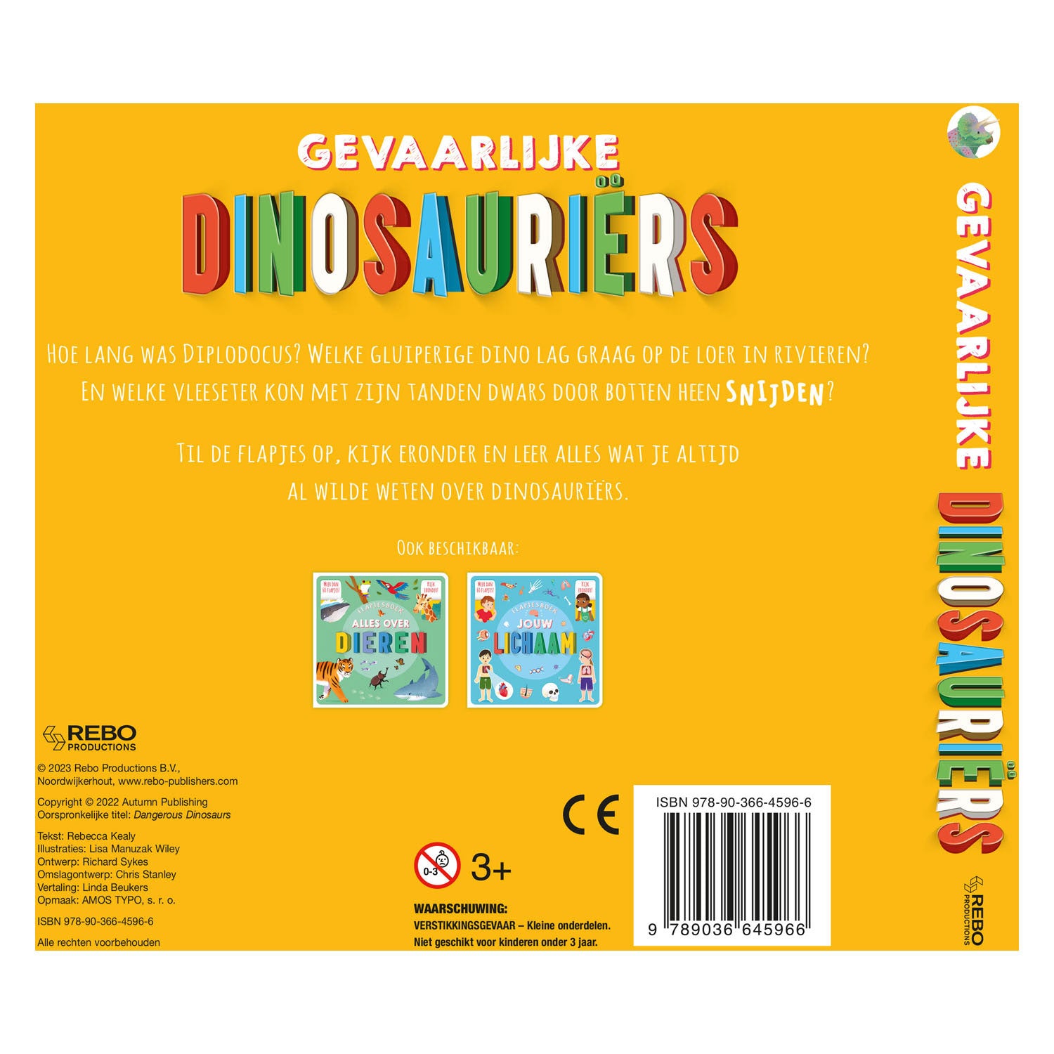 Rebo Publishern gefährliche Dinosaurier Flapjesboek