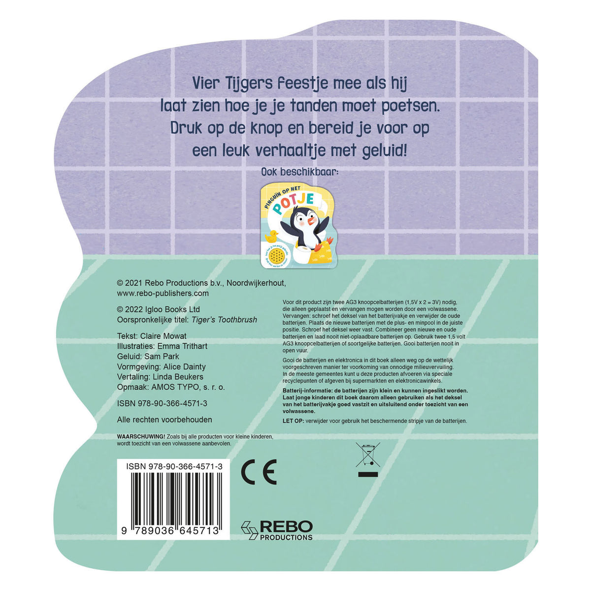Rebo Publishers Tiger lernt, Zähneschall zu putzen