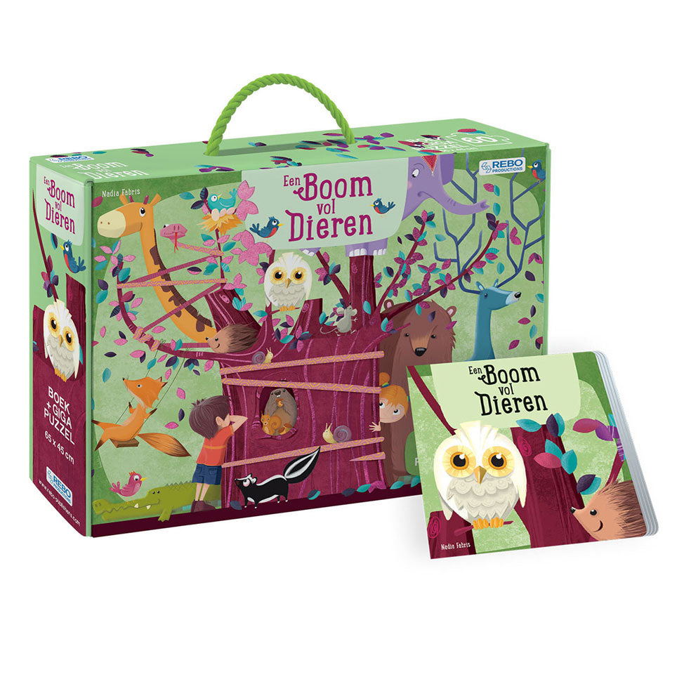 Rebo Publishers Boom Full Animal Book + Puzzle