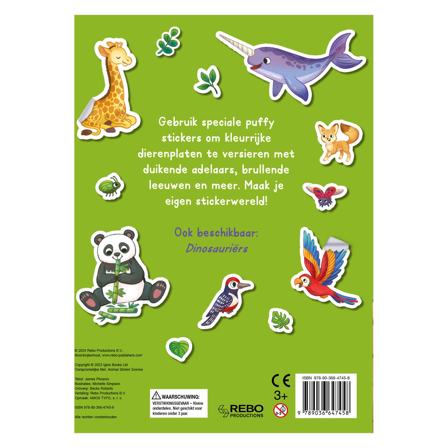 Rebo Publishers Animal Sticker Vergnügen