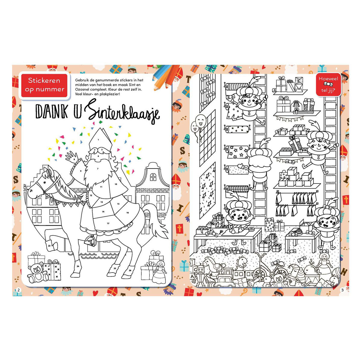 Rebo-Verlag Sinterklaas Pete Diplombuch mit Aufklebern