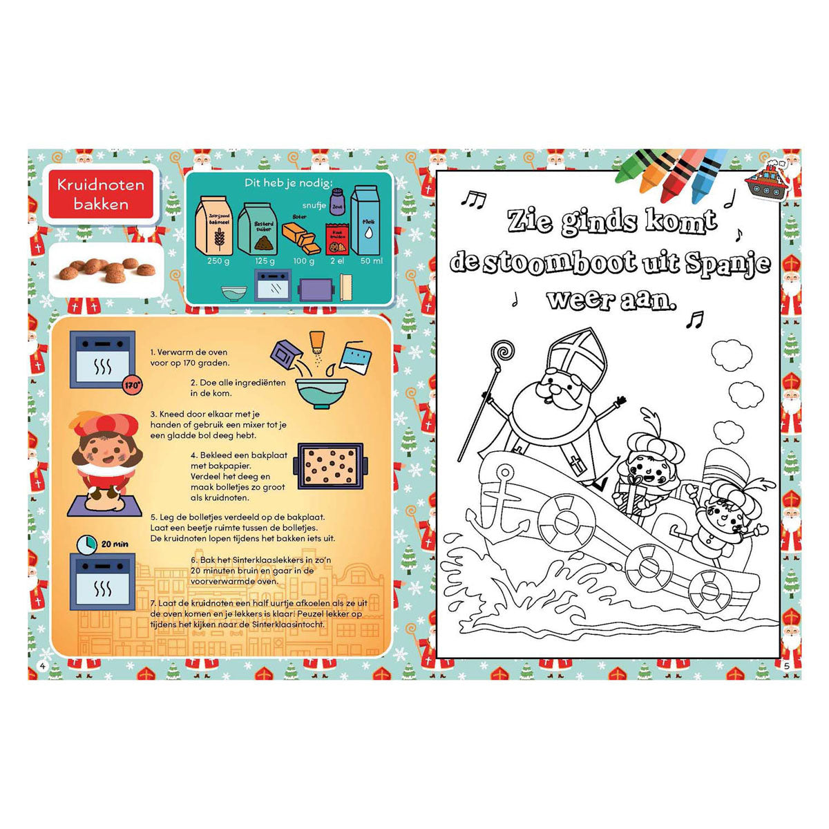 Rebo-Verlag Sinterklaas Pete Diplombuch mit Aufklebern