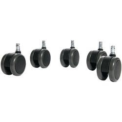 Räder für Hartböden, Durchmesser 60 mm, Stifte 10 mm, schwarz