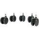 Räder für Hartböden, Durchmesser 60 mm, Stifte 10 mm, schwarz