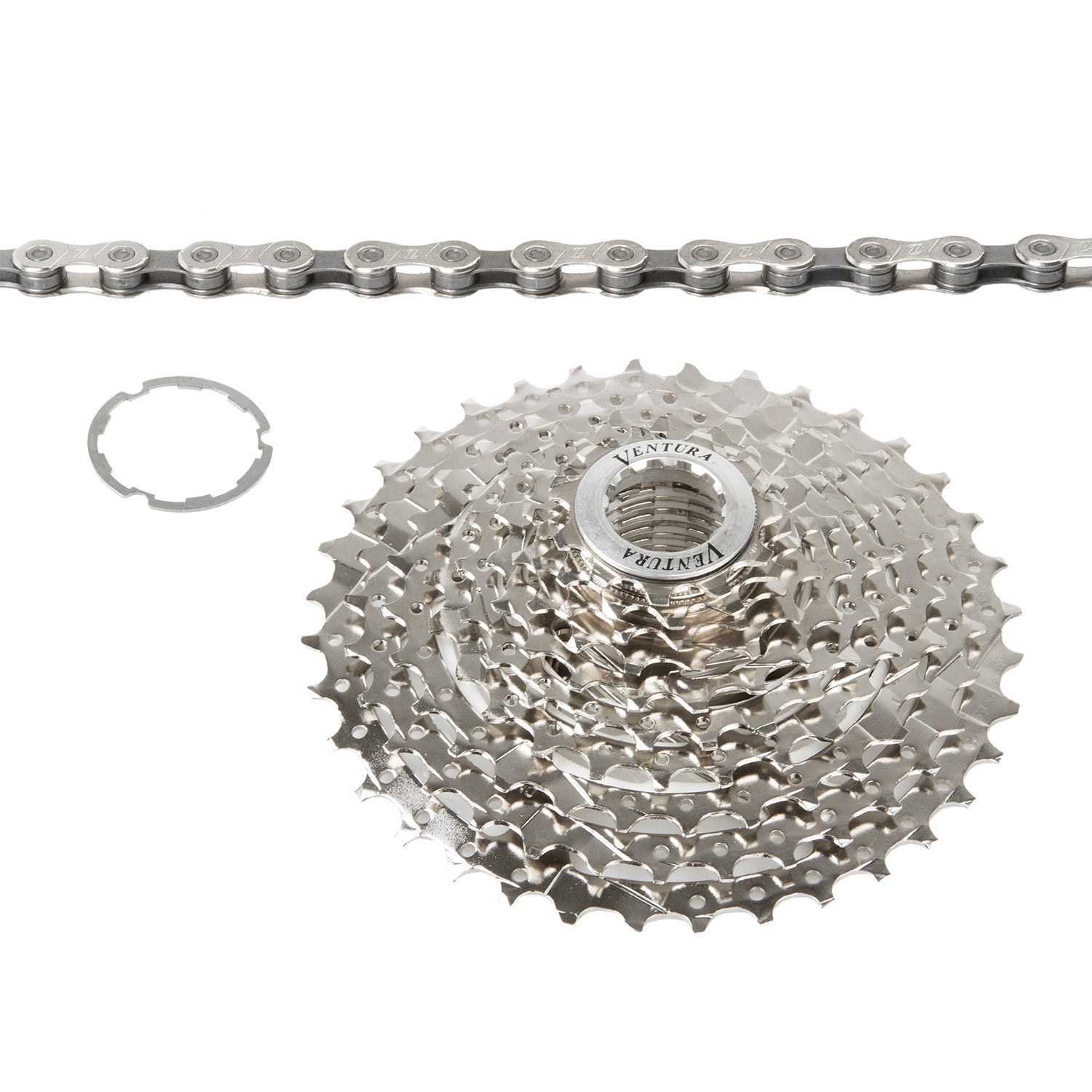 Ventura Set Kassette + Halskette 10s 11-36t Silber