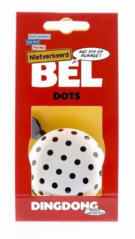 Nv ding dong bell 60mm dots weiß mit schwarzen Punkten Karte