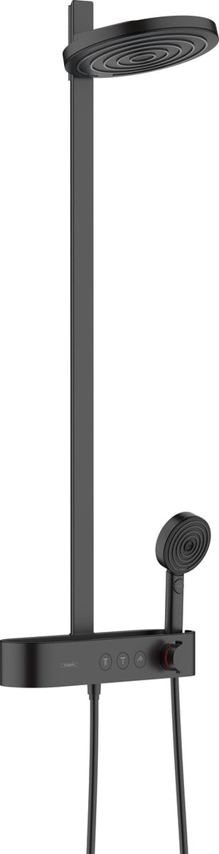 Hansgrohe Pulsify S Showerpipe 2Jet Mt Duschtablett Select 400 Mattschwarz