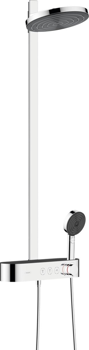 Hansgrohe Pulsify S Showerpipe 2jet mit Duschtablett Select 400 Chrom