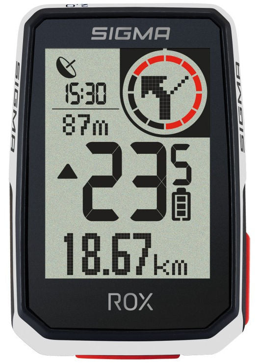 Sigma rox 2.0 gps zw weiß standard lenkerhalterung + usb-c ladekabel