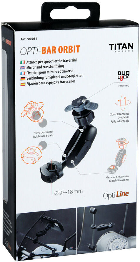 LAMPA Opti-Bar-Orbit-Spiegel und Cross-Rang-Befestigung (Ø 9 T m 18 mm)