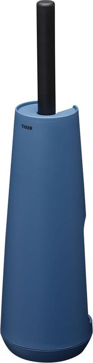 Tiger Tess - Toilettenbürste mit Halter - freistehend - mit Swoop®-Bürste flexibel - Blau Schwarz