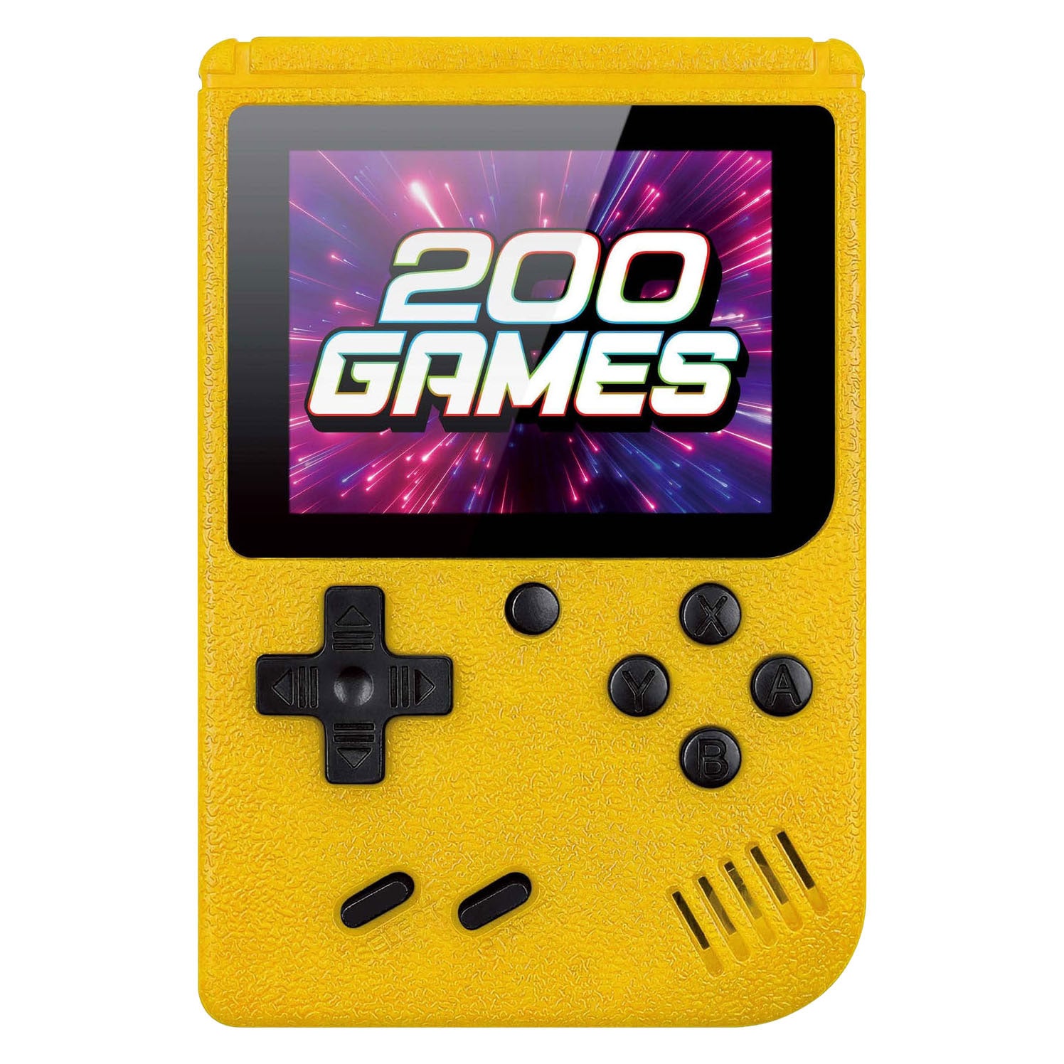 Gamebox – tragbare Spielekonsole mit 200 Spielen – gelb